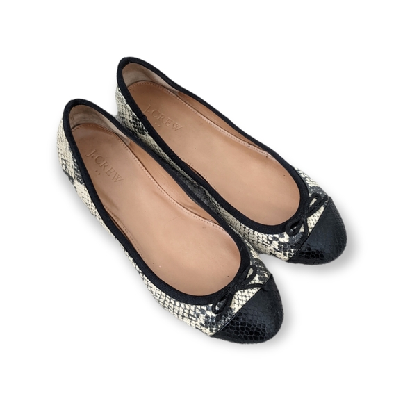 J. Crew Factory Snakeskin Ballet Flats - Picture 2 of 5